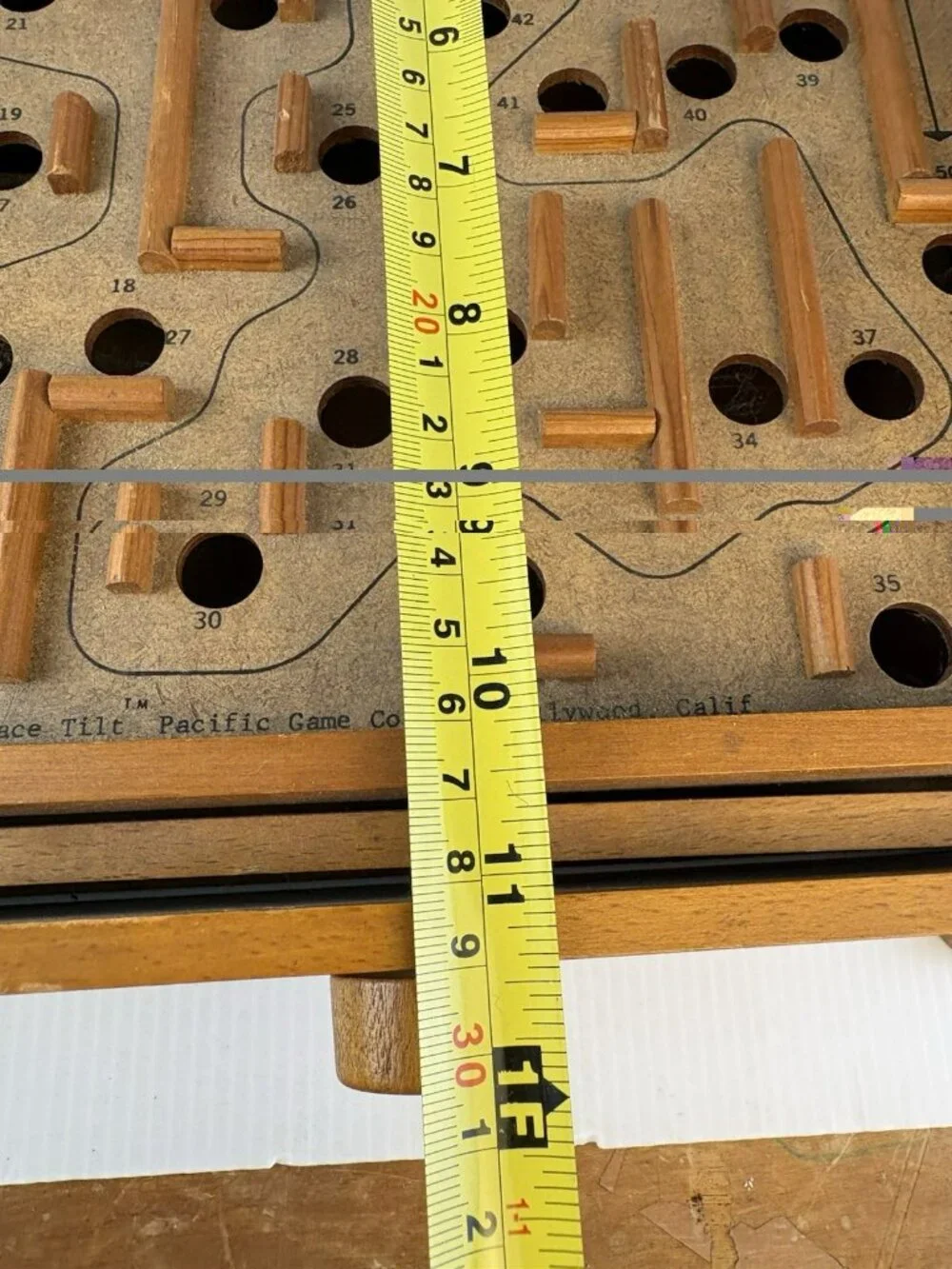 Vintage Wooden Labyrinth Space Tilt Maze Game By Pacific Game Co